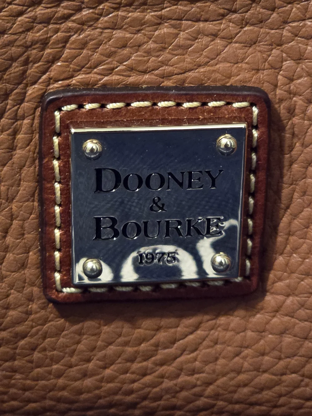 Dooney & Bourke Tan Pebble Leather Shoulder Tote with Wristlet